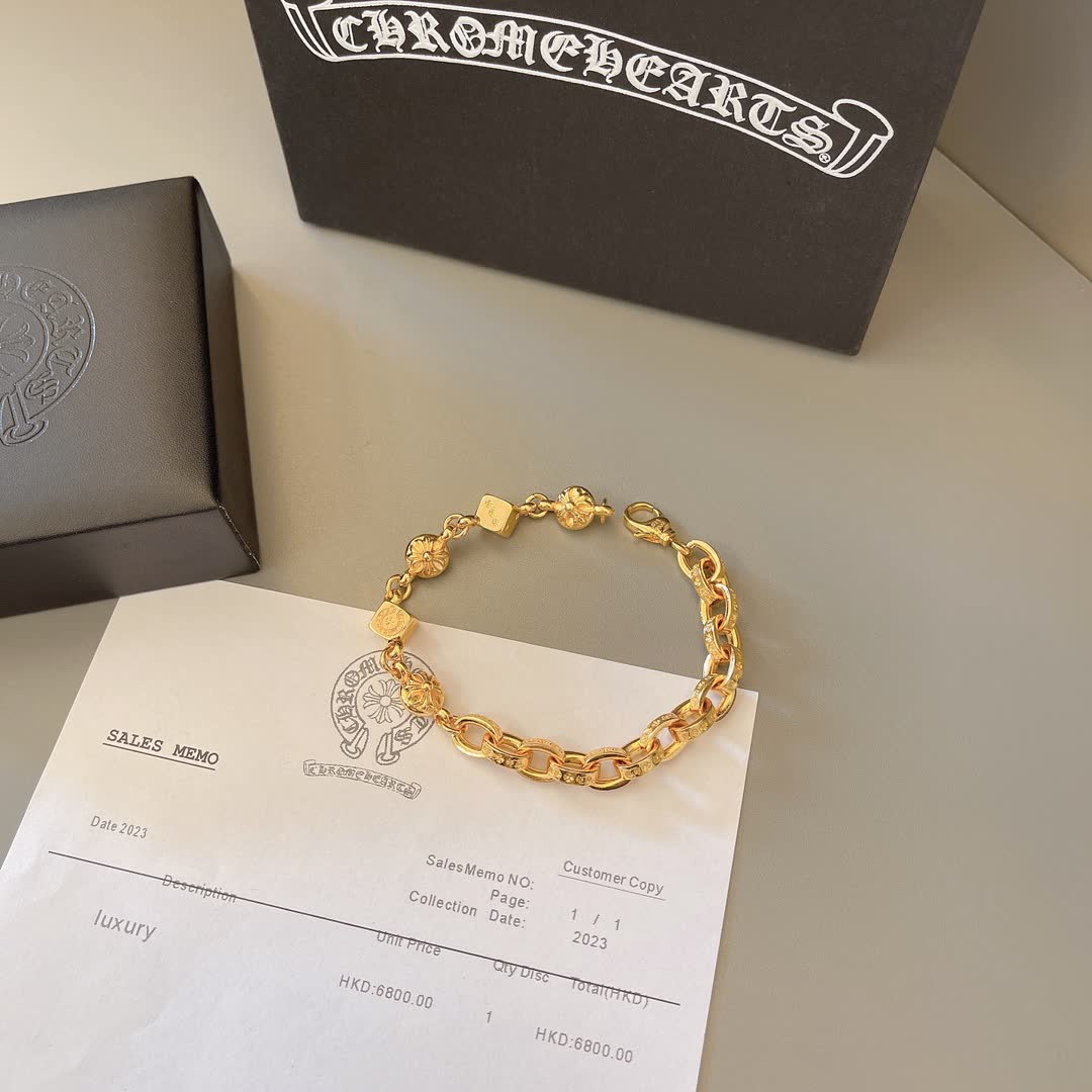 Chrome Hearts TREASURE HEIST Gold Bracelet